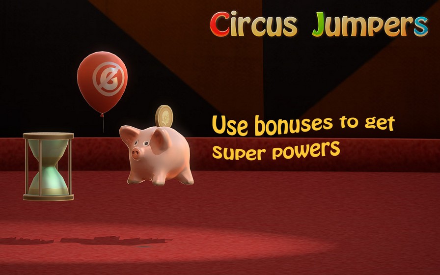 Use bonuses to get super powers: antigravity, slow-motion, coin multiplier